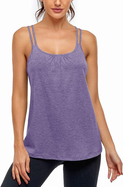 Women's Workout Yoga Racerback Tank Tops